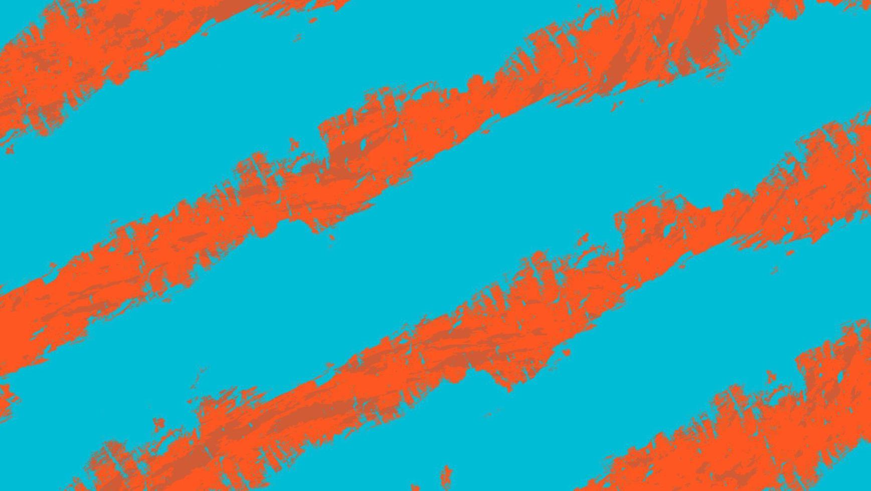 design de fundo laranja azul grunge de pintura de listra abstrata vetor