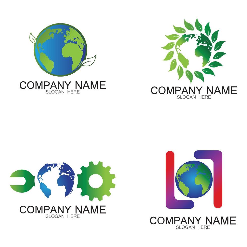 ícone de vetor de designs de logotipo do mundo