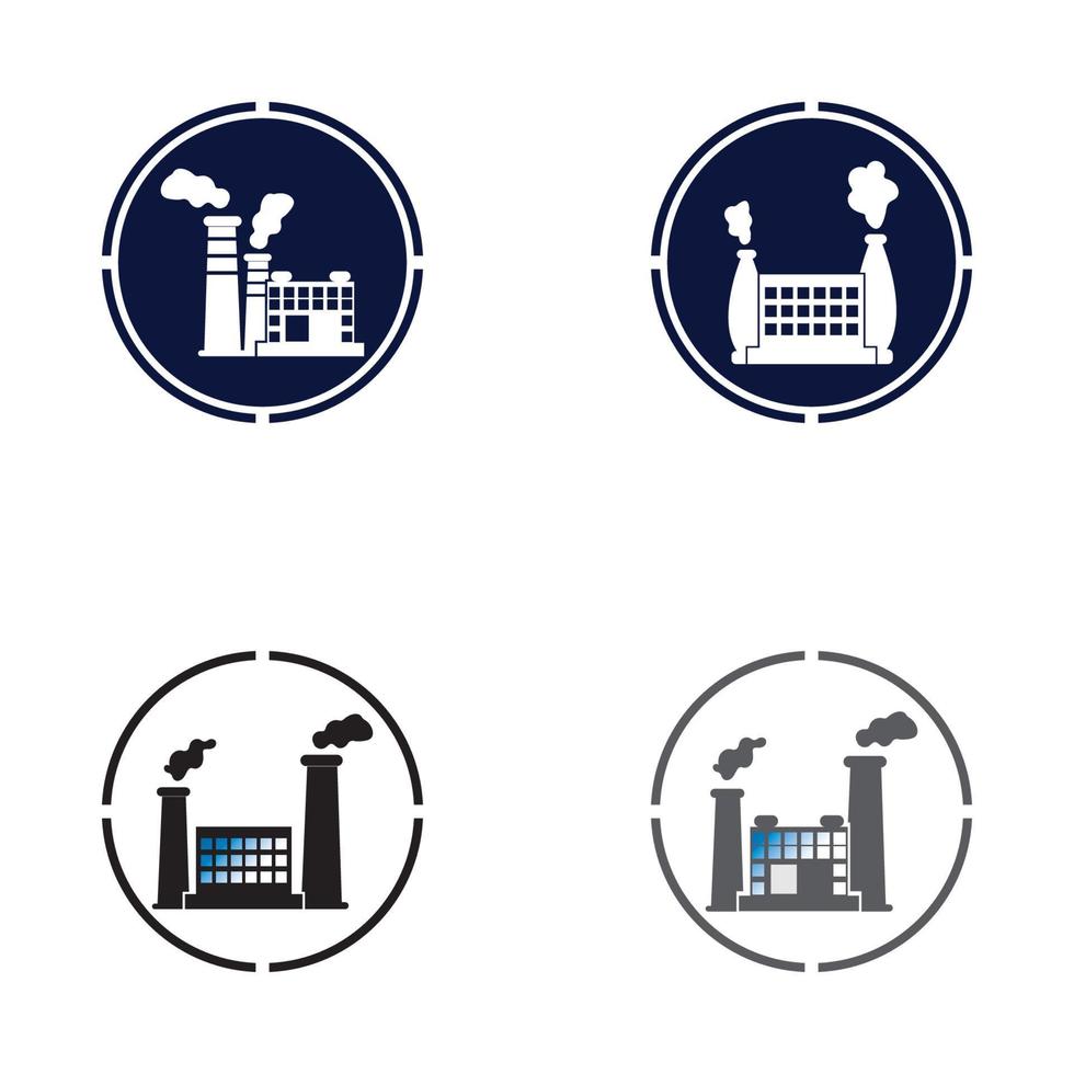 vetor de ícones de construção de fábrica