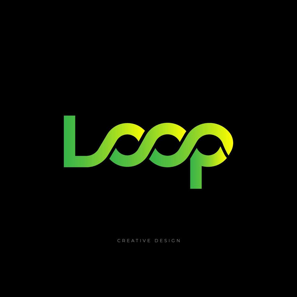 ideia criativa de design de marca de loop vetor