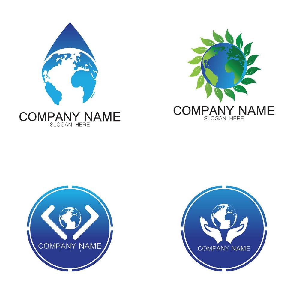 ícone de vetor de designs de logotipo do mundo