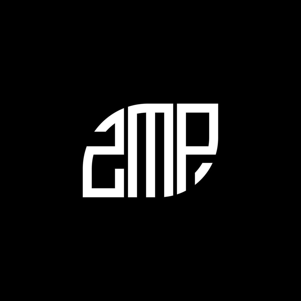 design de logotipo de letra zmp em fundo preto. conceito de logotipo de letra de iniciais criativas zmp. design de letra zmp. vetor