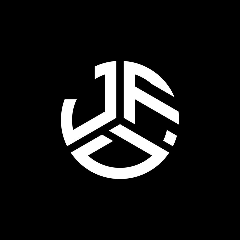 design de logotipo de carta jfd em fundo preto. conceito de logotipo de letra de iniciais criativas jfd. design de letra jfd. vetor