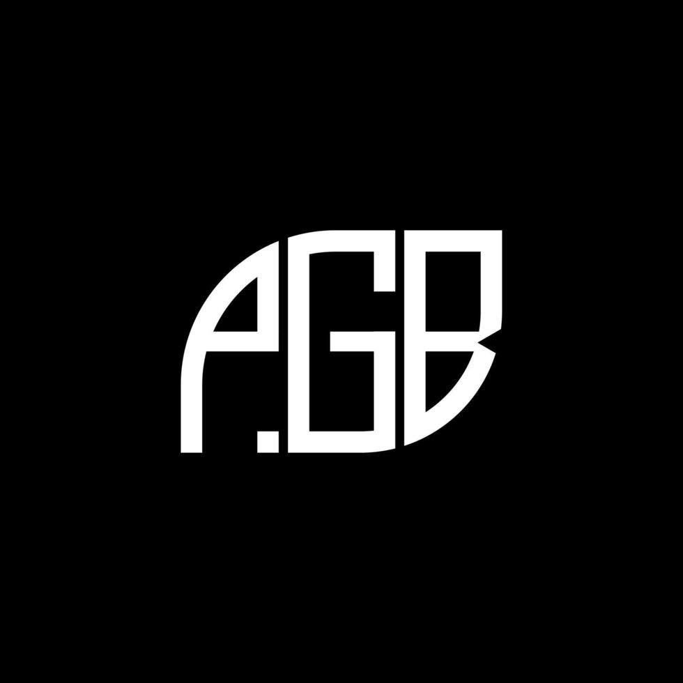 pgb carta logotipo design em preto background.pgb iniciais criativas carta logotipo concept.pgb vector carta design.