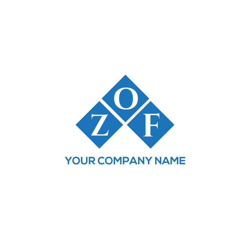 zof carta logotipo design em fundo branco. zof conceito de logotipo de letra de iniciais criativas. design de letra zof. vetor