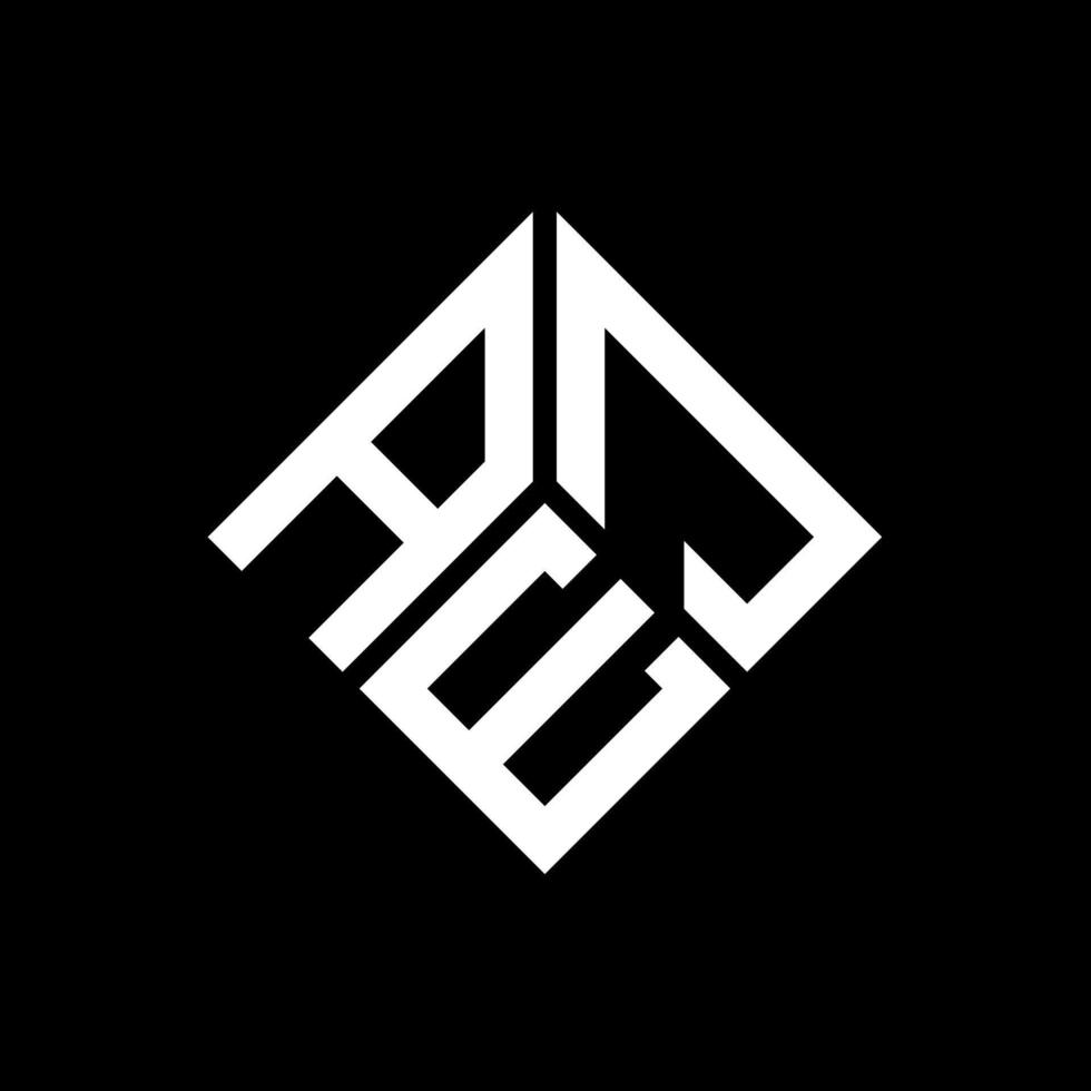design de logotipo de carta aej em fundo preto. conceito de logotipo de letra de iniciais criativas aej. design de letras aej. vetor