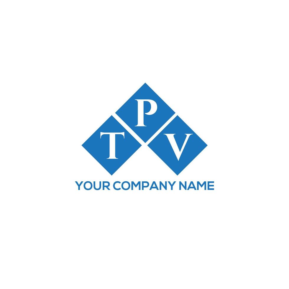 design de logotipo de carta tpv em fundo branco. conceito de logotipo de letra de iniciais criativas tpv. design de letra tpv. vetor