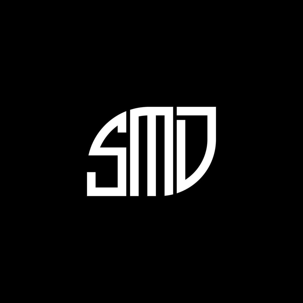 t. smd carta design.smd design de logotipo de carta em fundo preto. conceito de logotipo de letra de iniciais criativas smd. smd carta design.smd design de logotipo de carta em fundo preto. s vetor