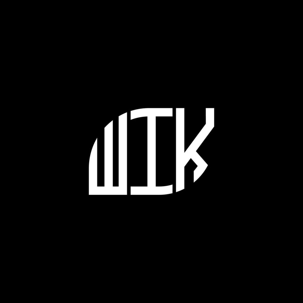 design de logotipo de carta wik em fundo preto. conceito de logotipo de letra de iniciais criativas wik. design de letra wik. vetor