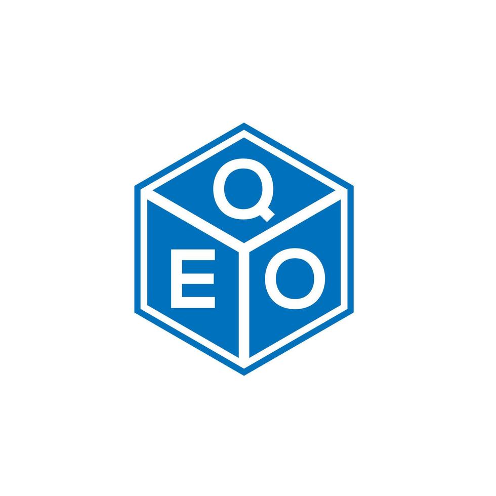 design de logotipo de carta qeo em fundo preto. conceito de logotipo de carta de iniciais criativas qeo. design de letra qeo. vetor