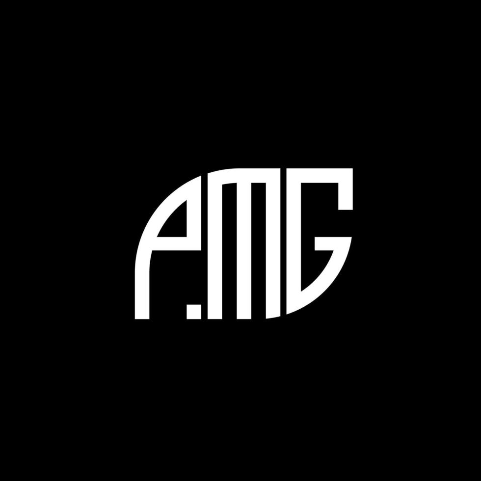 design de logotipo de carta pmg em preto background.pmg criativo letras logo concept.pmg design de carta de vetor. vetor