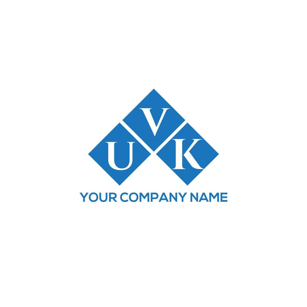 design de logotipo de carta uvk em fundo branco. conceito de logotipo de letra de iniciais criativas uvk. design de letra uvk. vetor