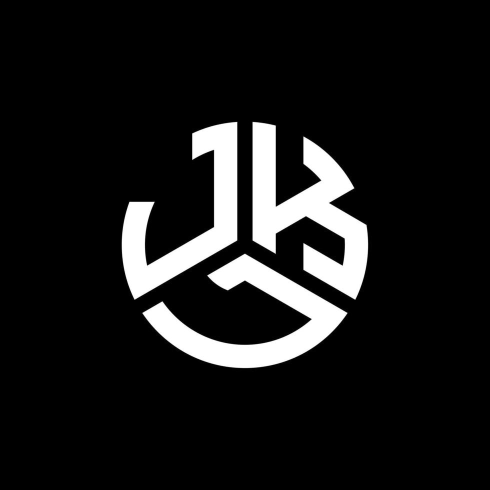 design de logotipo de carta jkl em fundo preto. conceito de logotipo de letra de iniciais criativas jkl. design de letra jkl. vetor