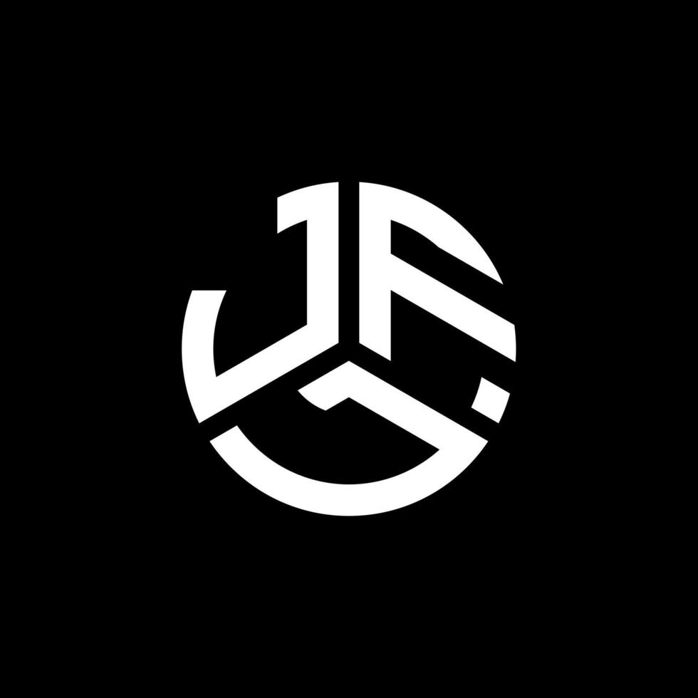 design de logotipo de carta jfl em fundo preto. conceito de logotipo de carta de iniciais criativas jfl. design de letra jfl. vetor