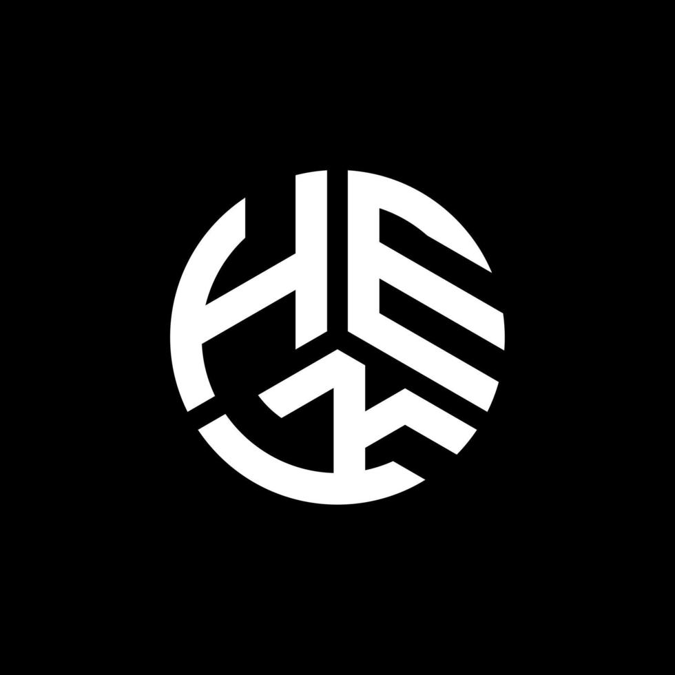 design de logotipo de carta hek em fundo branco. hek conceito de logotipo de letra de iniciais criativas. hek design de letras. vetor