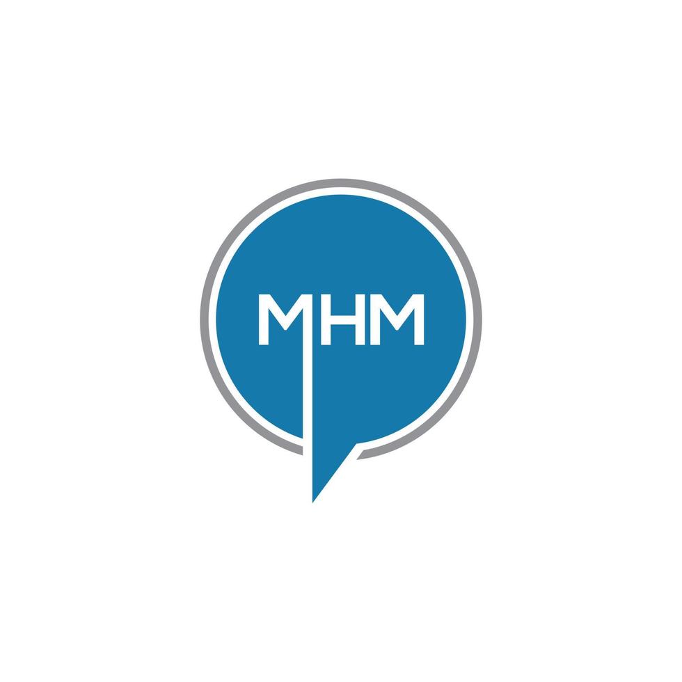design de logotipo de letra mhm em fundo preto. conceito de logotipo de letra de iniciais criativas mhm. design de letras mhm. vetor