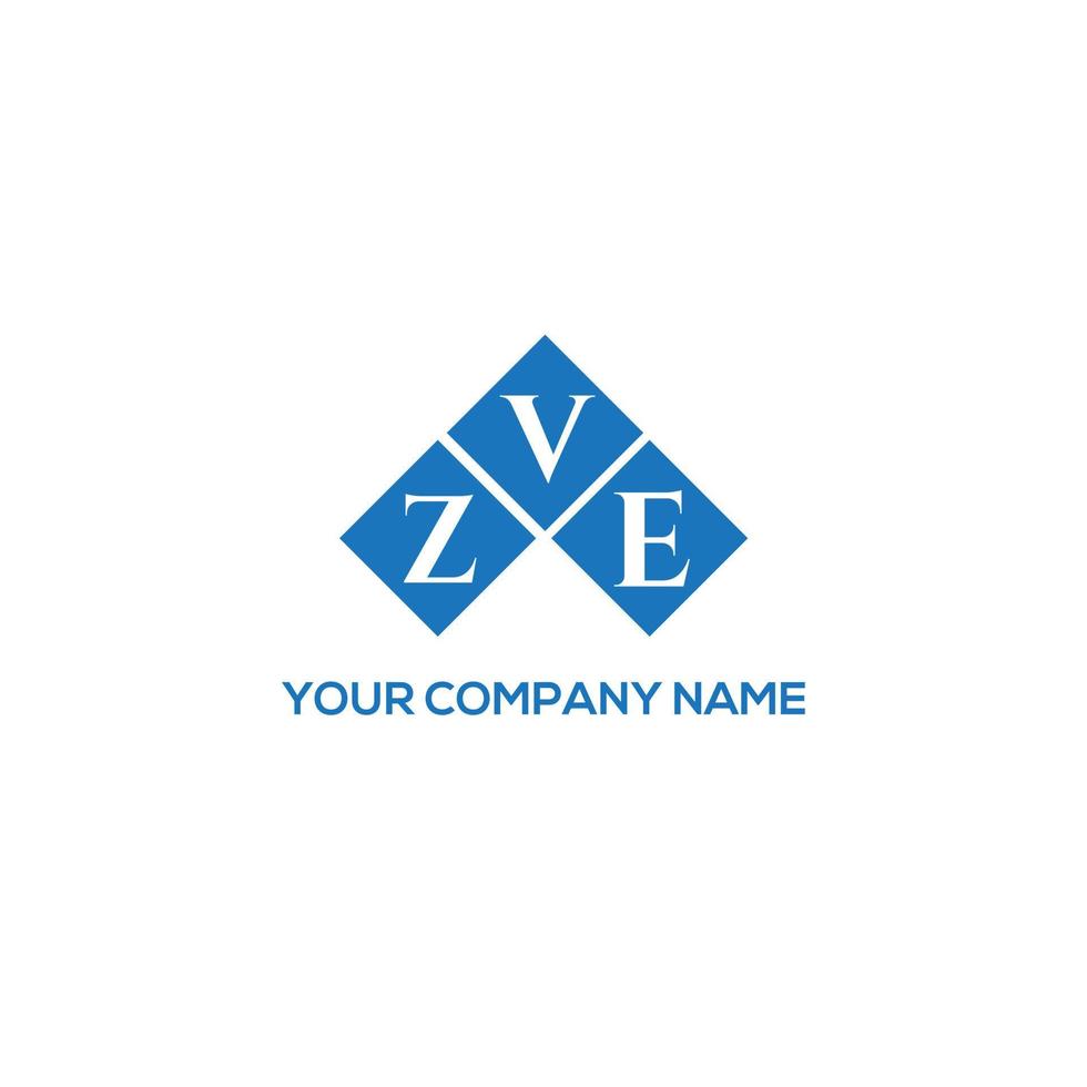 design de logotipo de letra zve em fundo branco. conceito de logotipo de letra de iniciais criativas zve. design de letra zve. vetor