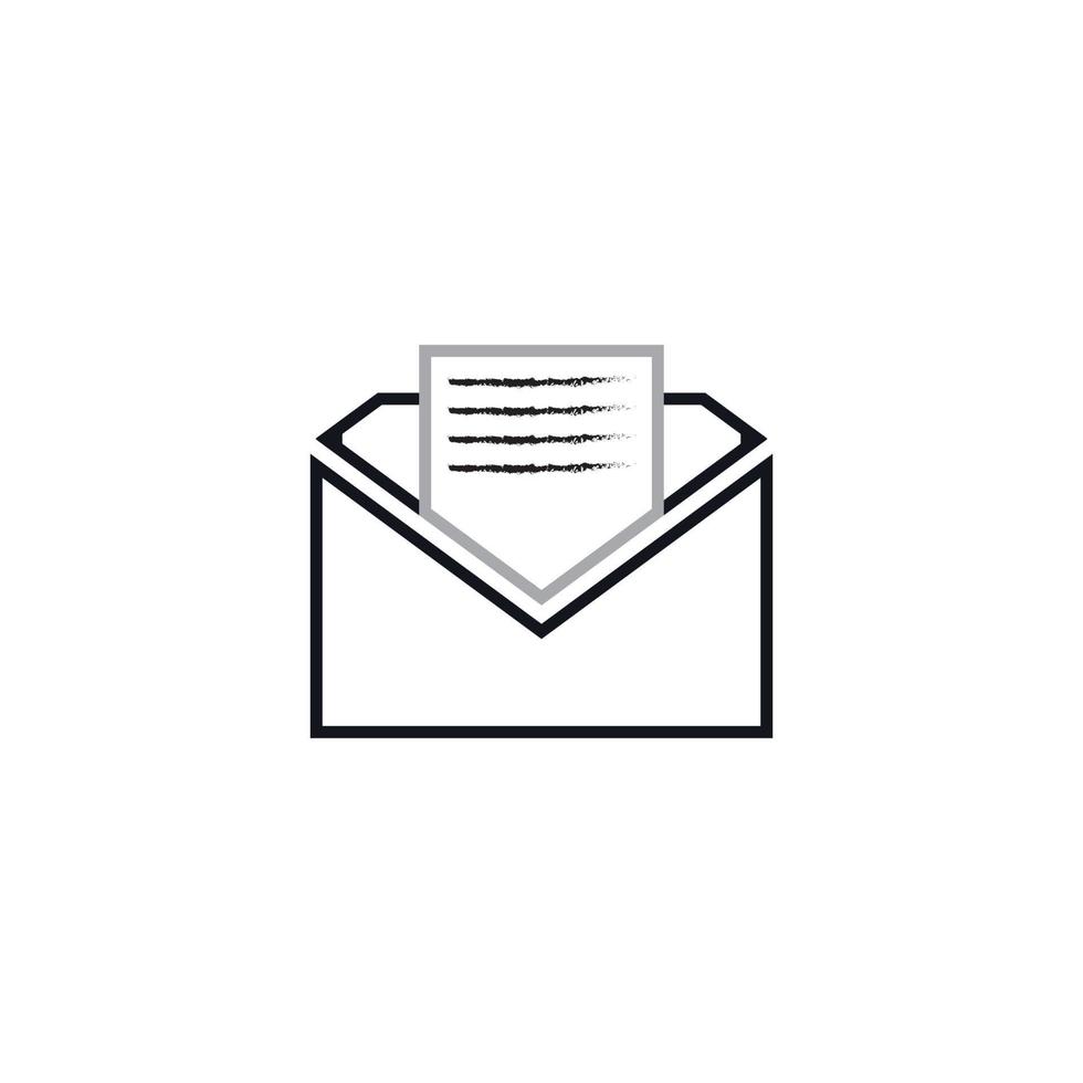 vetor de símbolo de e-mail. ícone de linha de correio