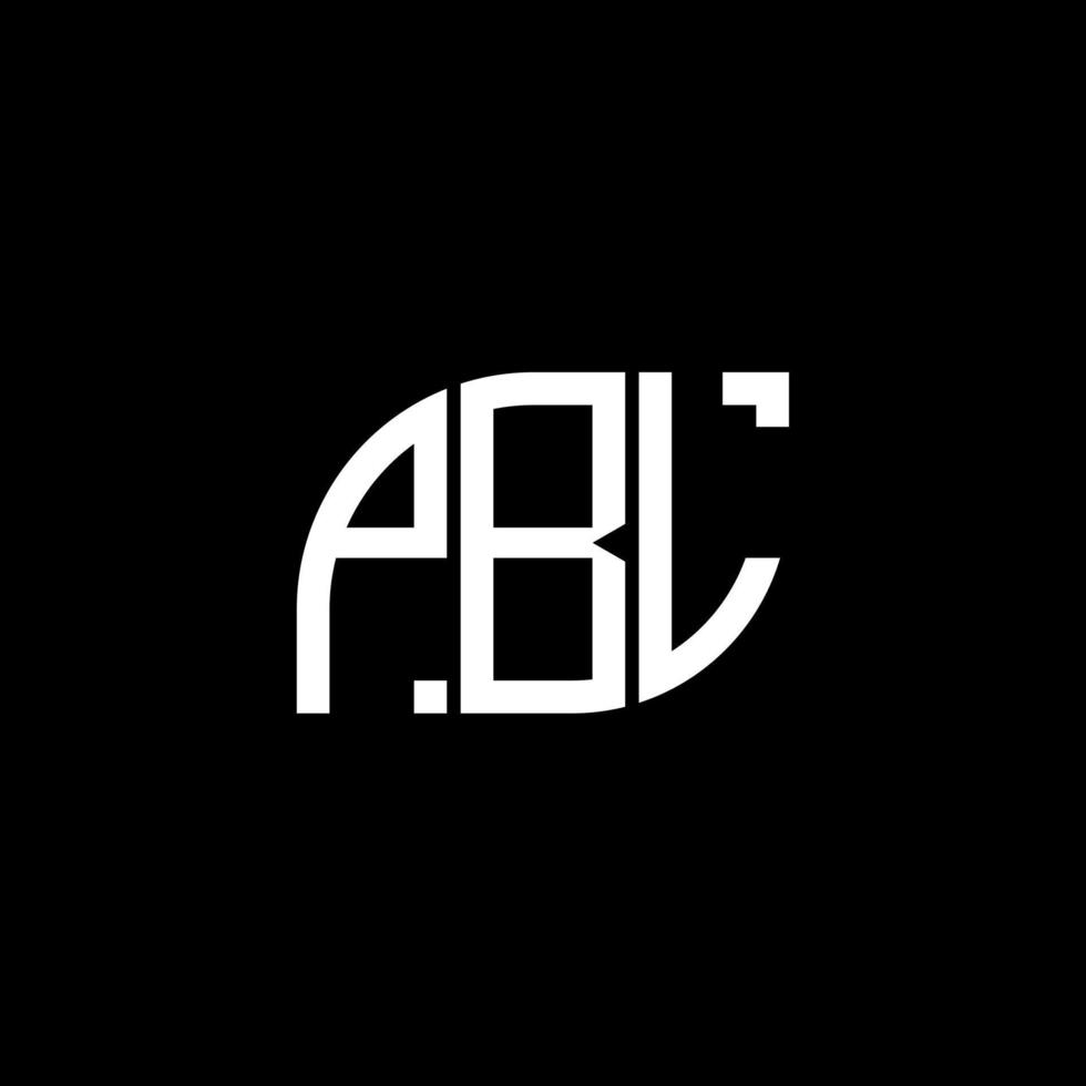 pbl carta logotipo design em preto background.pbl criativas iniciais carta logo concept.pbl design de carta de vetor. vetor