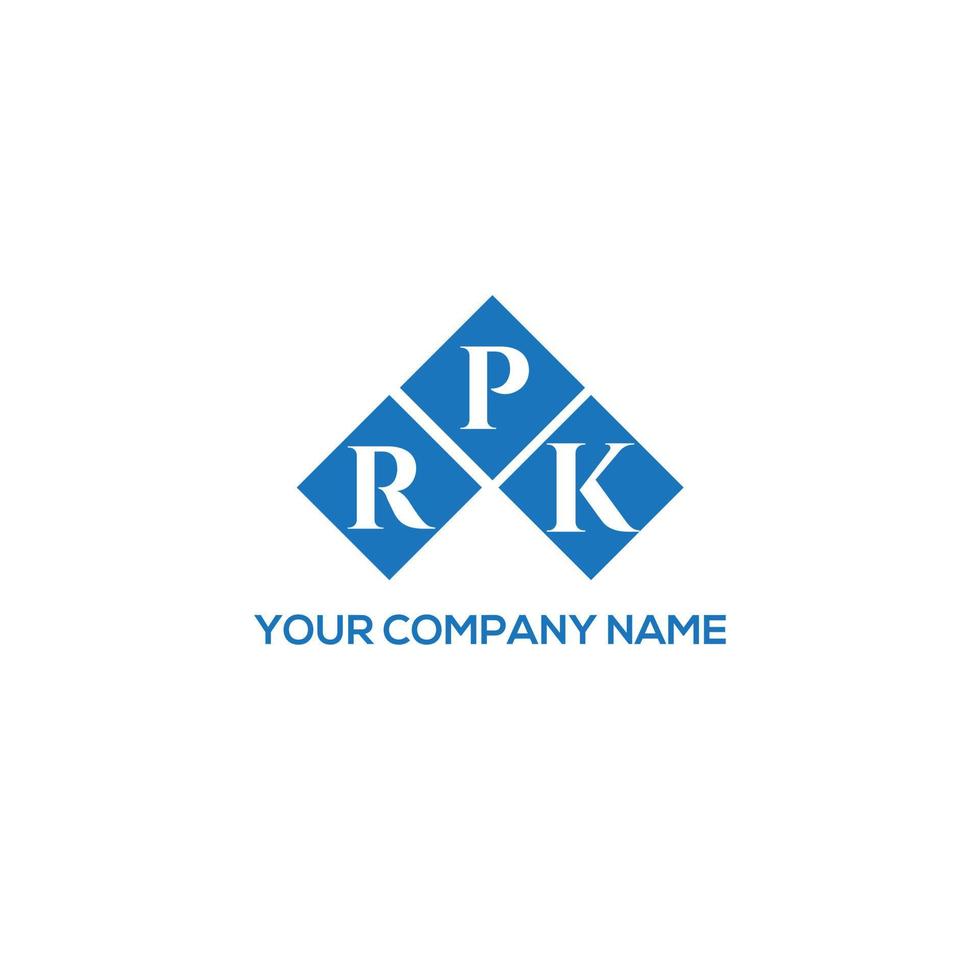 design de logotipo de carta rpk em fundo branco. conceito de logotipo de carta de iniciais criativas rpk. design de letra rpk. vetor