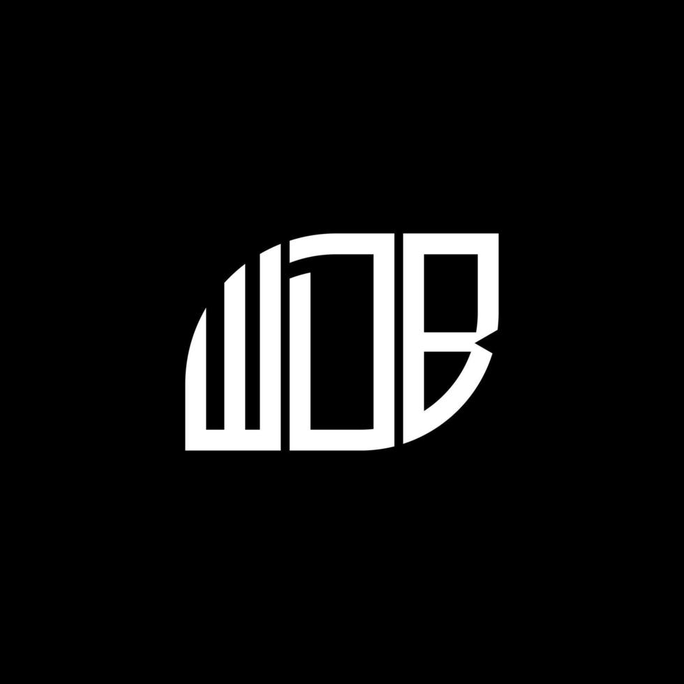 design de logotipo de carta wdb em fundo preto. conceito de logotipo de letra de iniciais criativas wdb. design de letra wdb. vetor