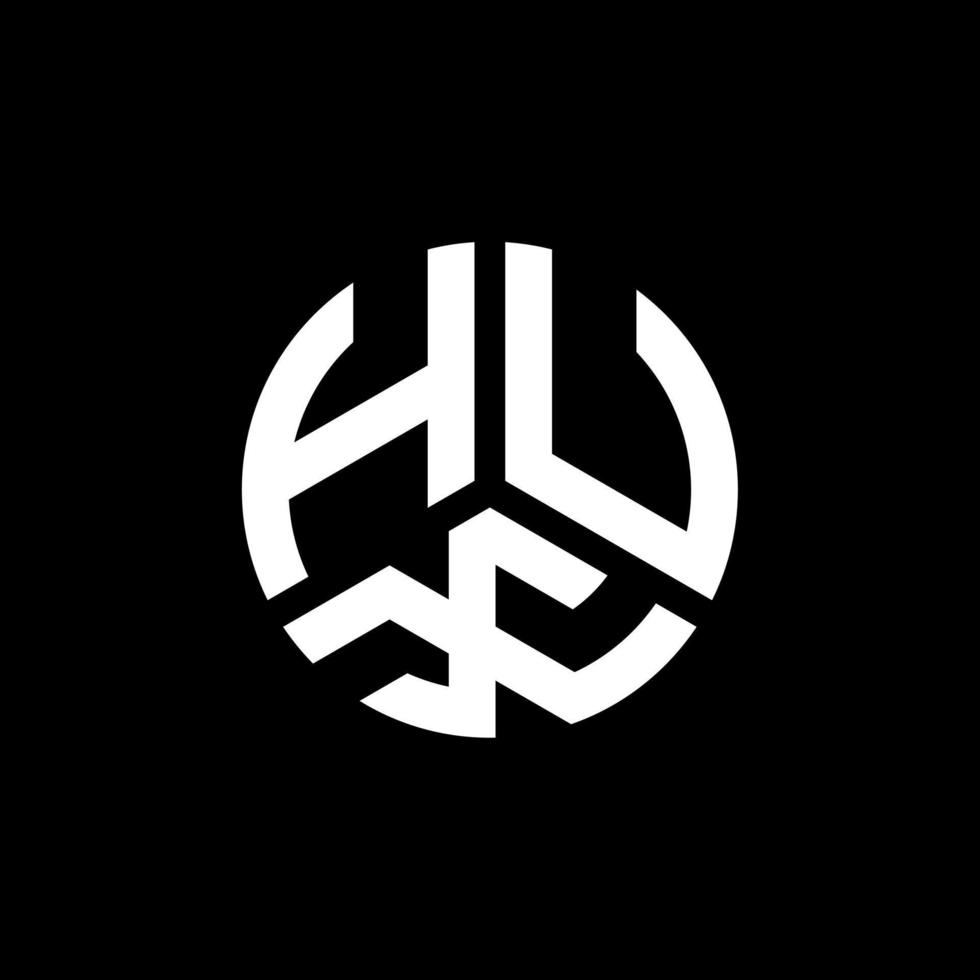 design de logotipo de letra hux em fundo branco. hux conceito de logotipo de letra de iniciais criativas. design de letra hux. vetor