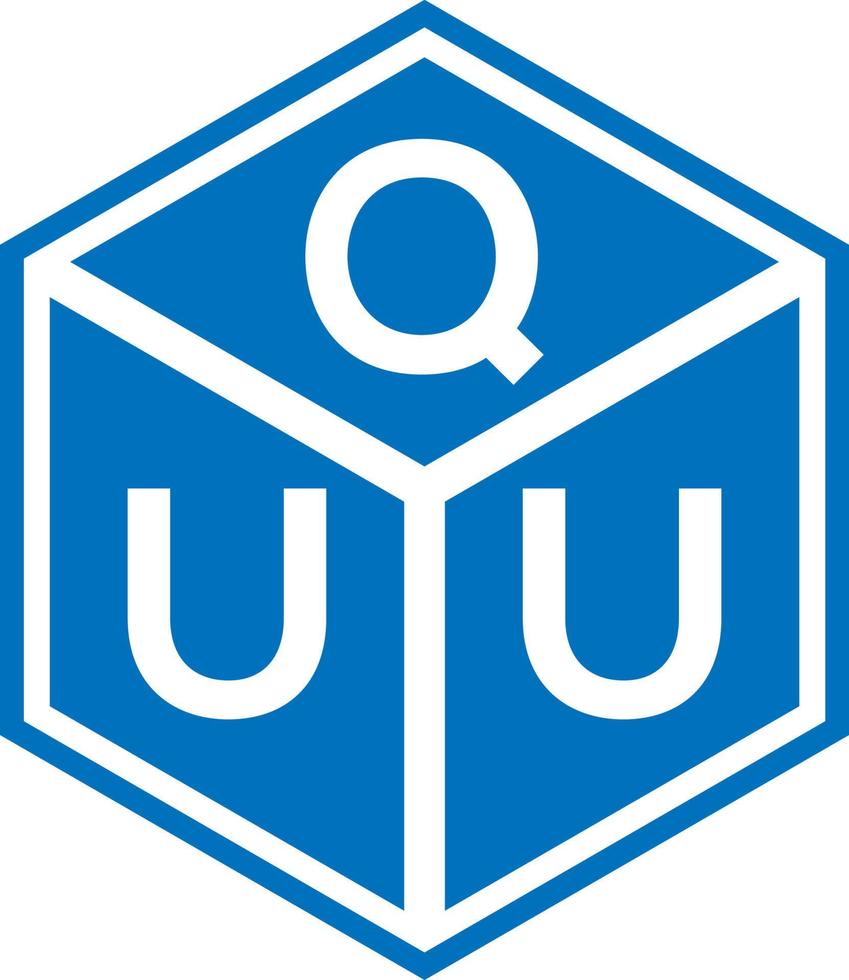design de logotipo de letra qu em fundo preto. conceito de logotipo de letra de iniciais criativas qu. design de letra qu. vetor