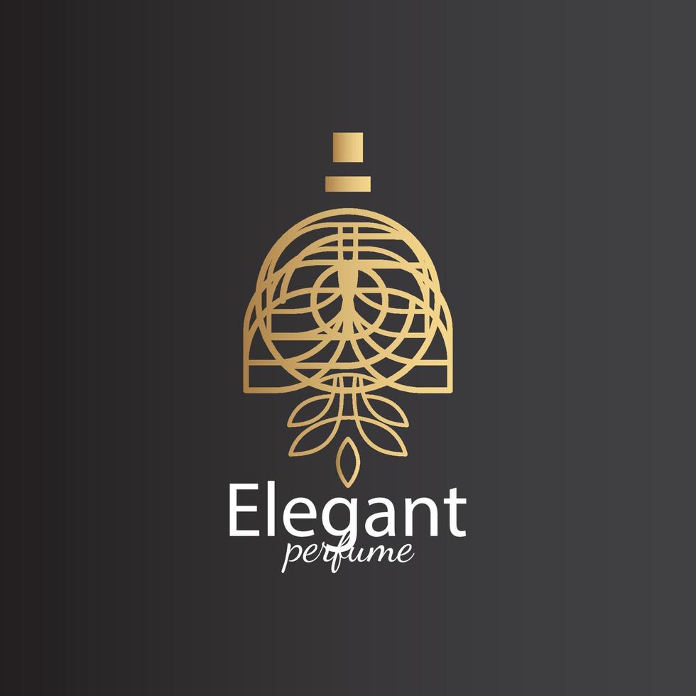 logotipo de perfume, logotipo exclusivo e luxuoso. pode ser usado para logotipos com temas de luxo vetor