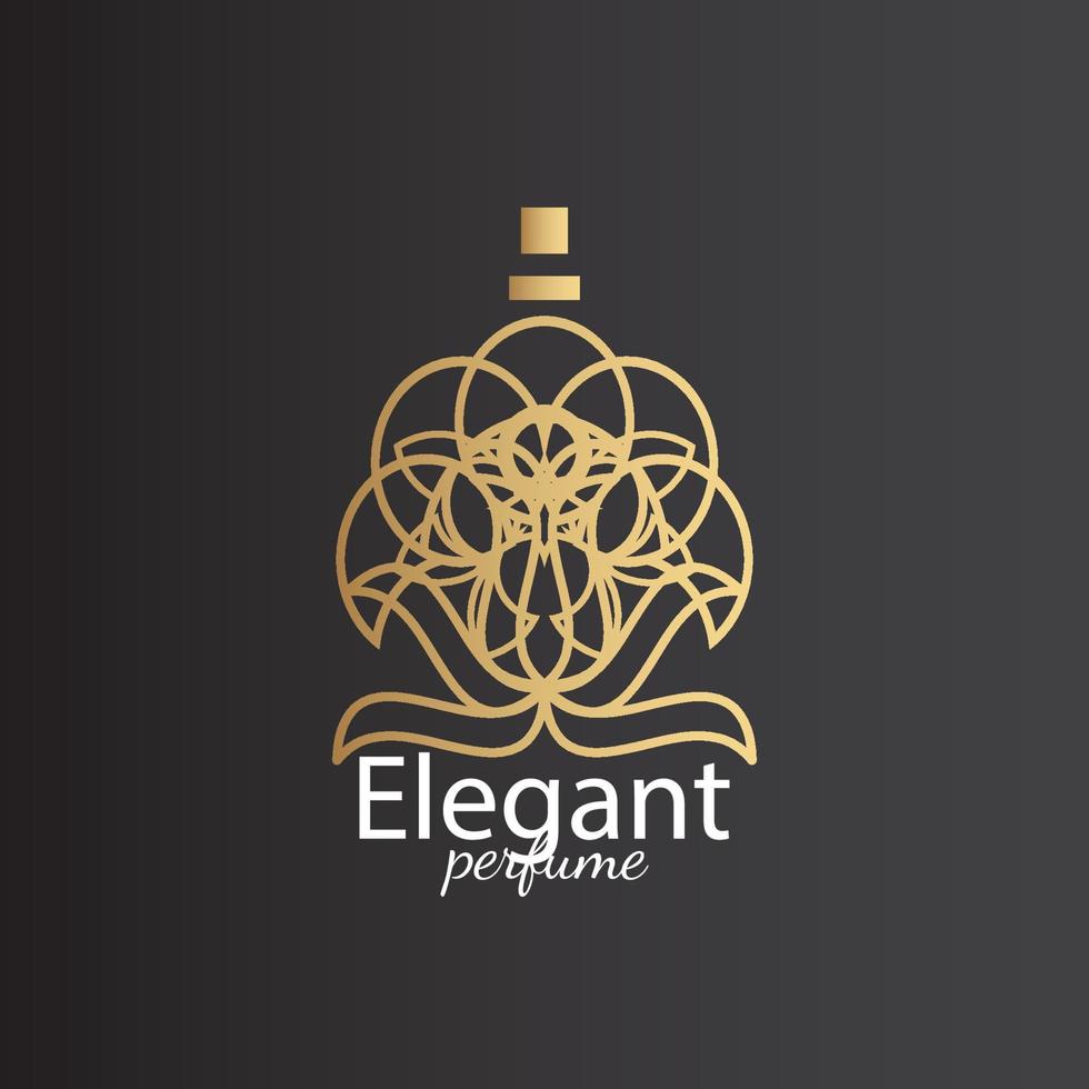 logotipo de perfume, logotipo exclusivo e luxuoso. pode ser usado para logotipos com temas de luxo vetor