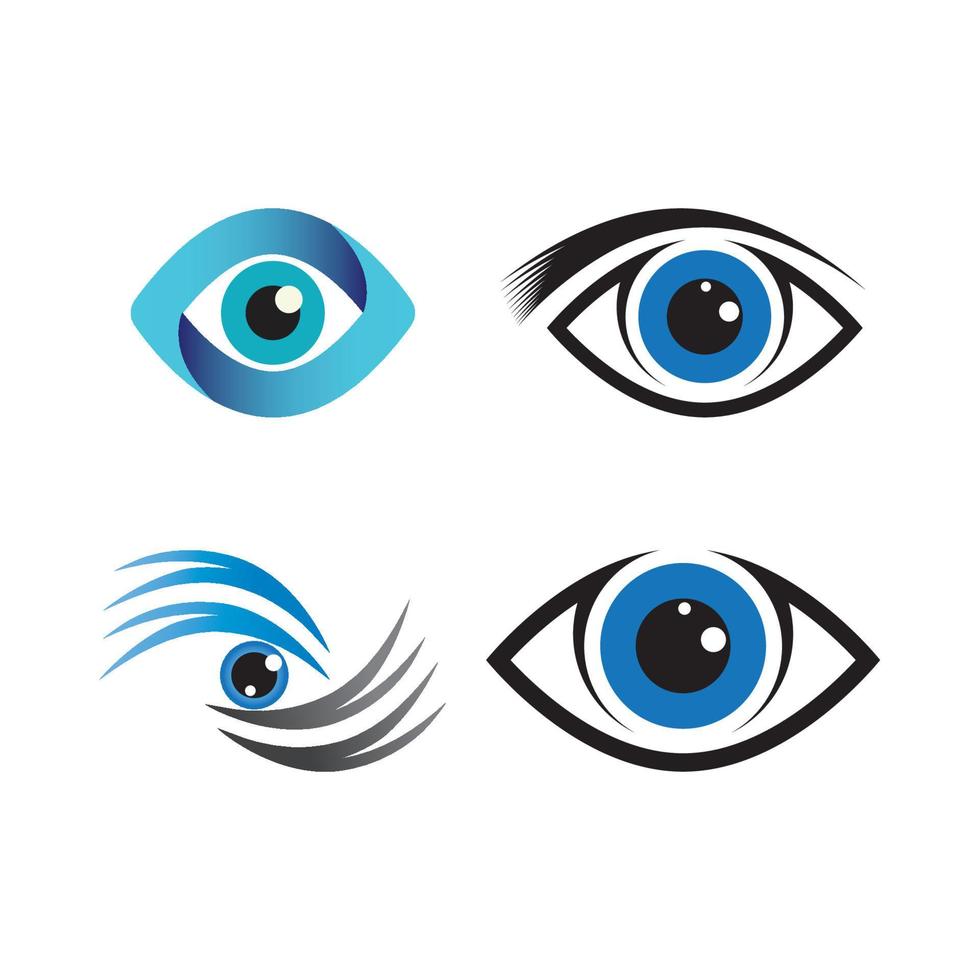 design de logotipo de vetor para cuidados com os olhos