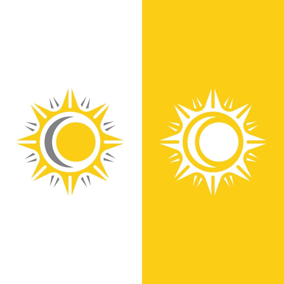 logotipo do ícone de ilustração vetorial sol vetor