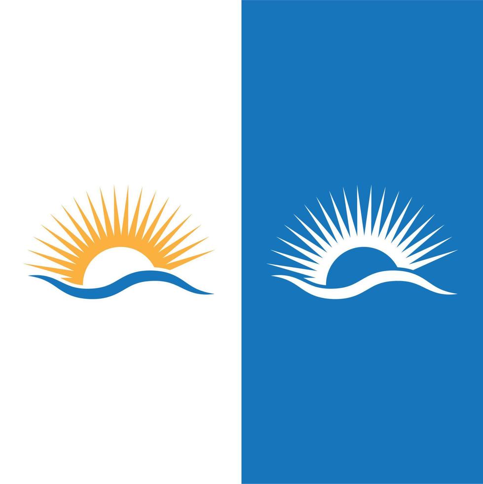 logotipo do ícone de ilustração vetorial sol vetor