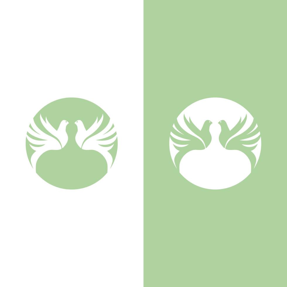 design de vetor de logotipo de pássaro pomba