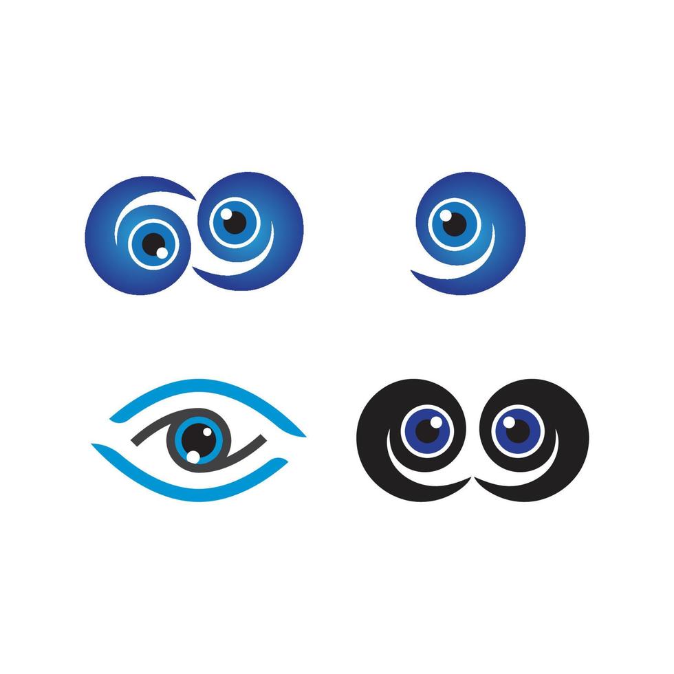 design de logotipo de vetor para cuidados com os olhos