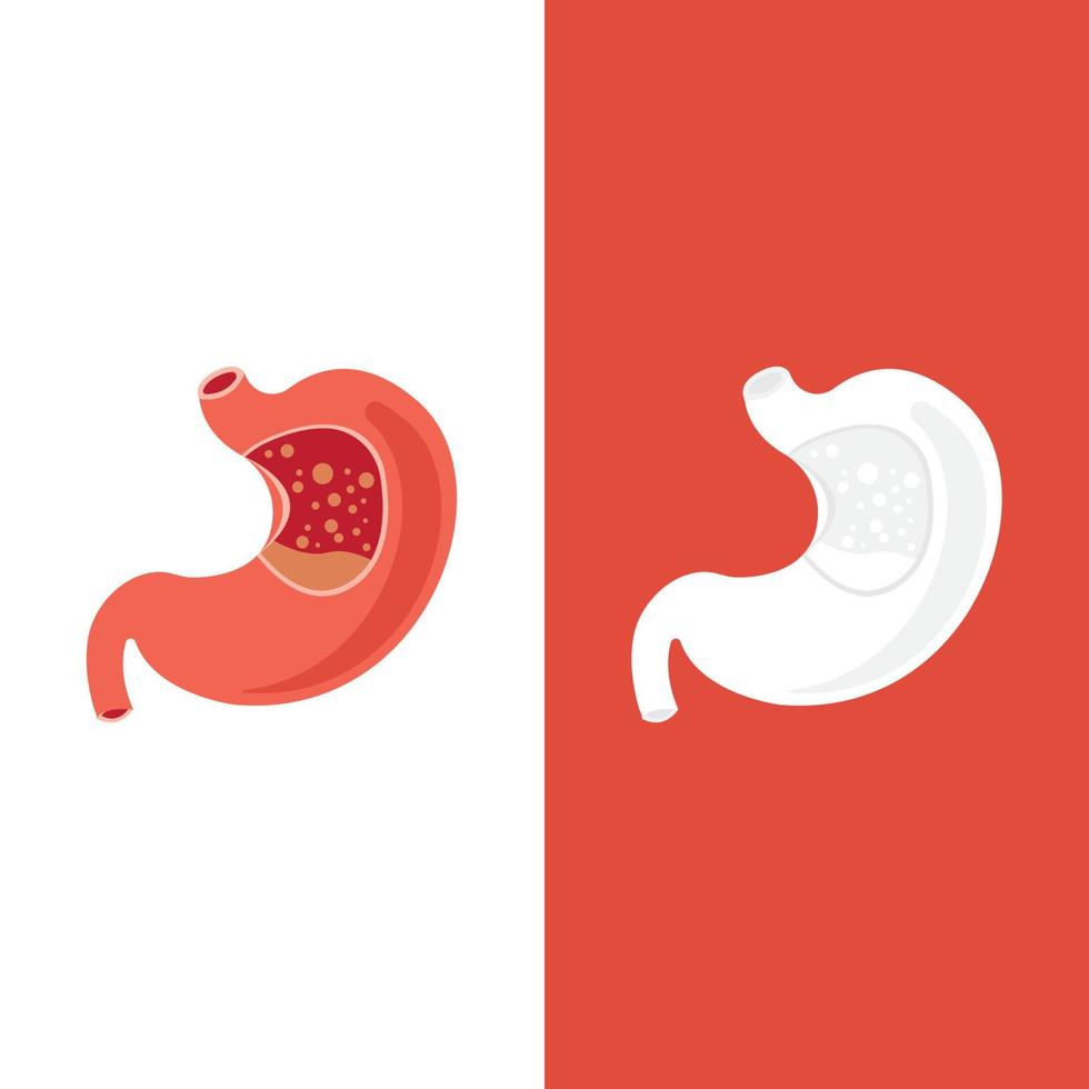 conceito de design de ícone de cuidados com o estômago vetor