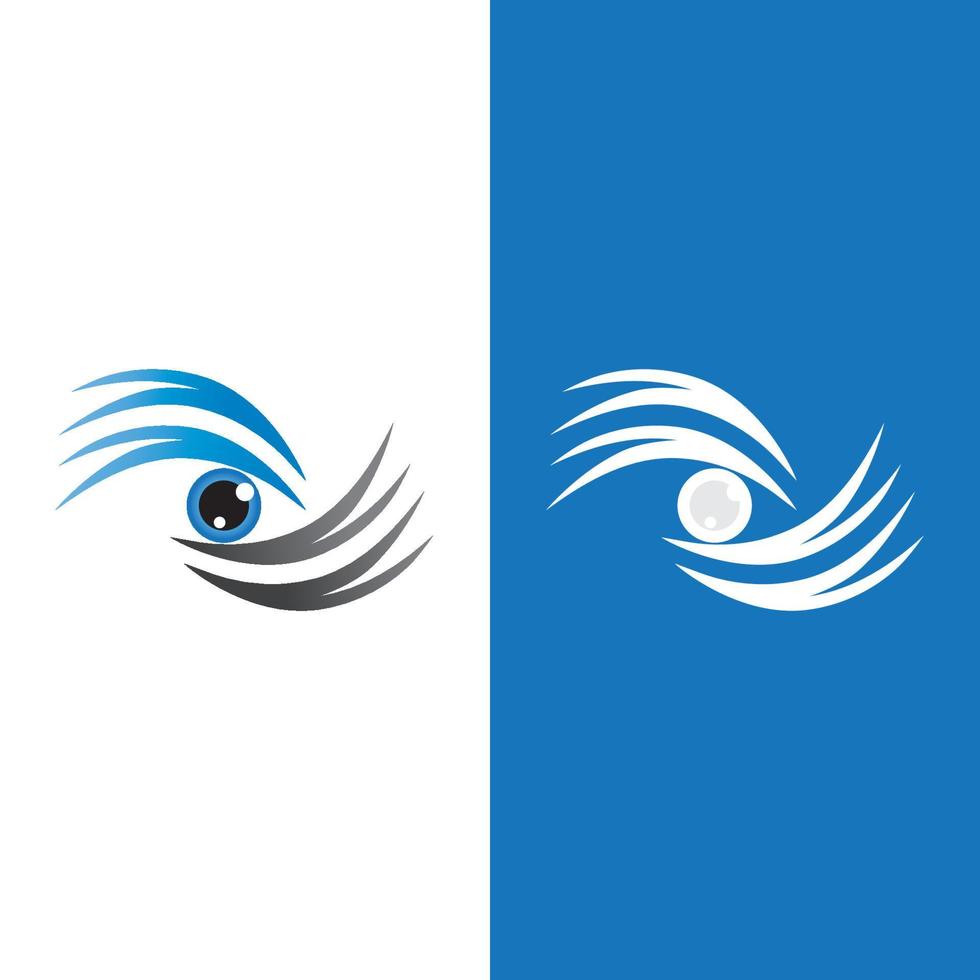 design de logotipo de vetor para cuidados com os olhos