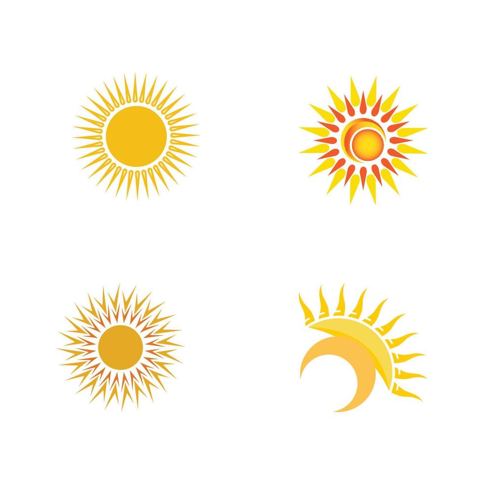 logotipo do ícone de ilustração vetorial sol vetor