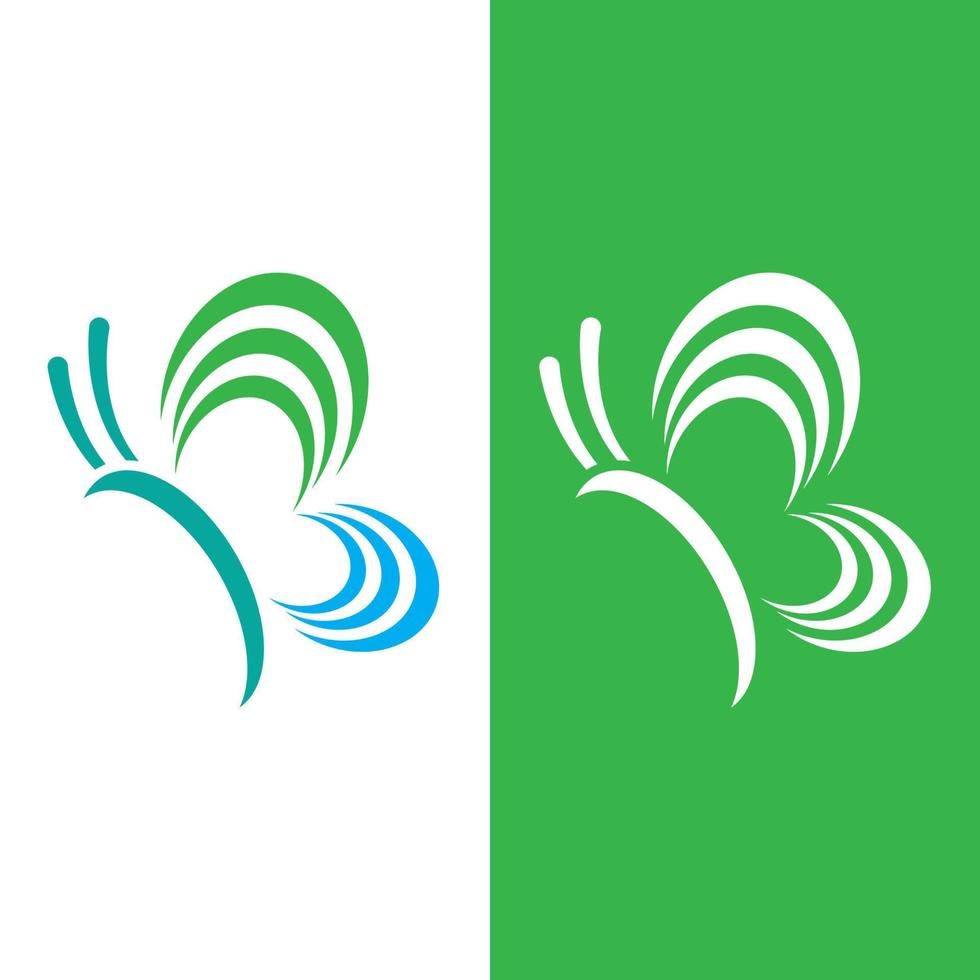 design de vetor de ícone de logotipo de borboleta