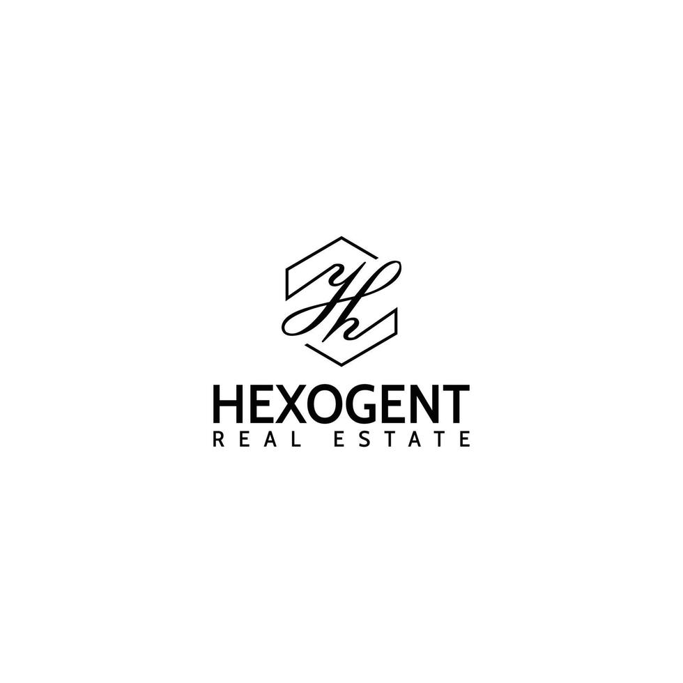 abstrato letra inicial h logotipo em forma de hexágono isolado em fundo branco aplicado para design de logotipo imobiliário também adequado para as marcas ou empresas que têm o nome inicial h ou outro vetor