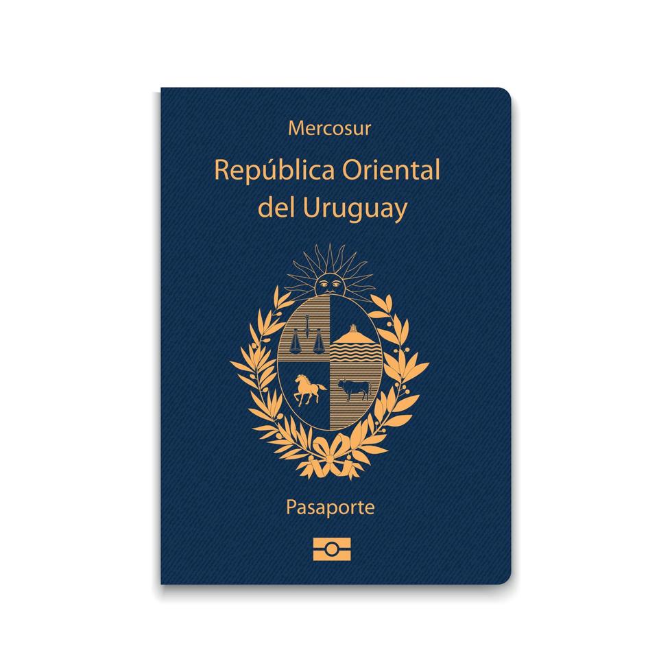 passaporte do uruguai. modelo de identificação do cidadão. vetor