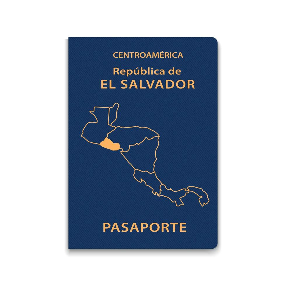 passaporte de el salvador. modelo de identificação do cidadão. vetor