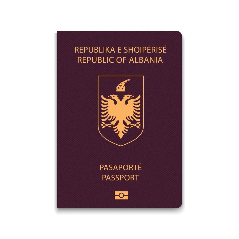 passaporte da albânia vetor