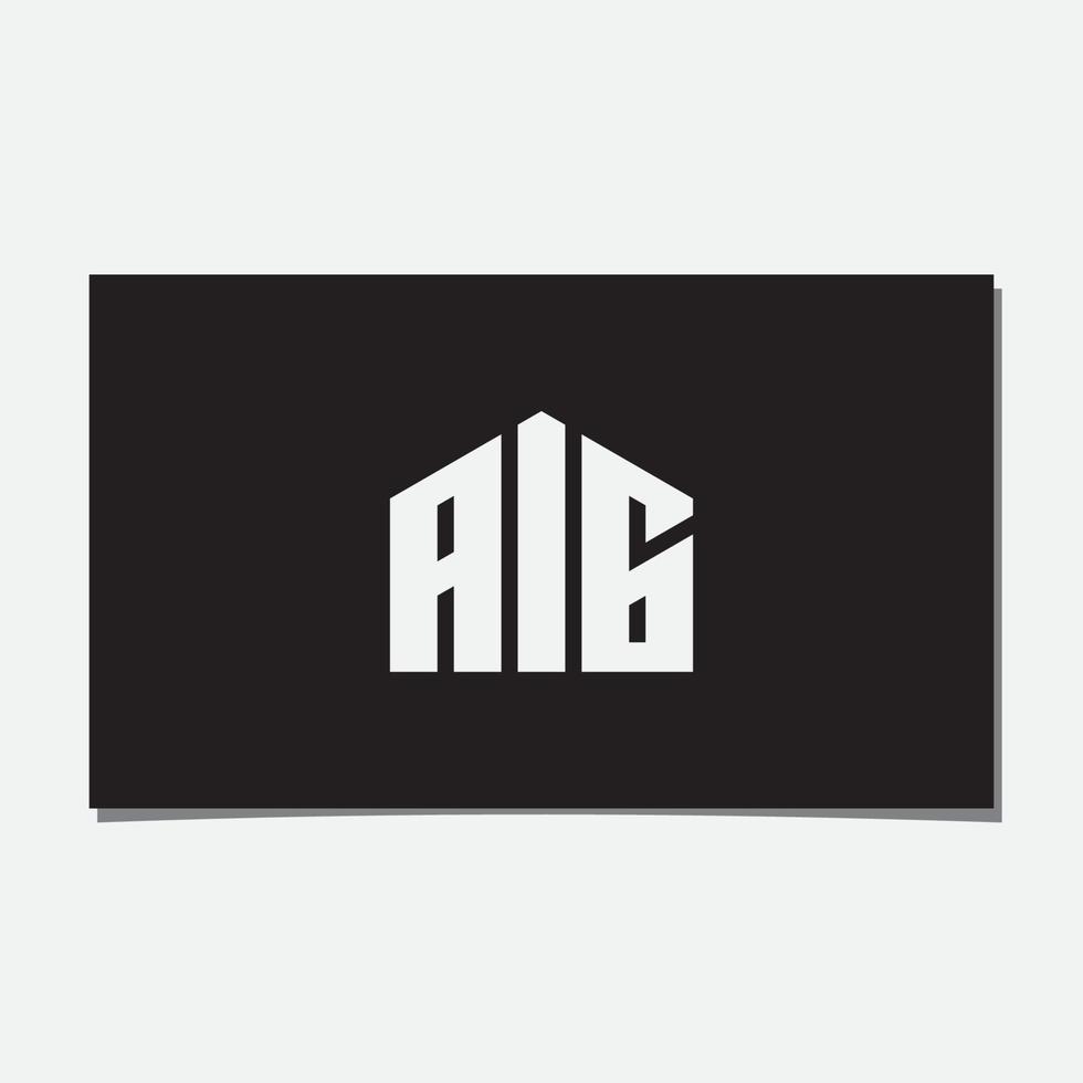 vetor de design de logotipo da casa aig