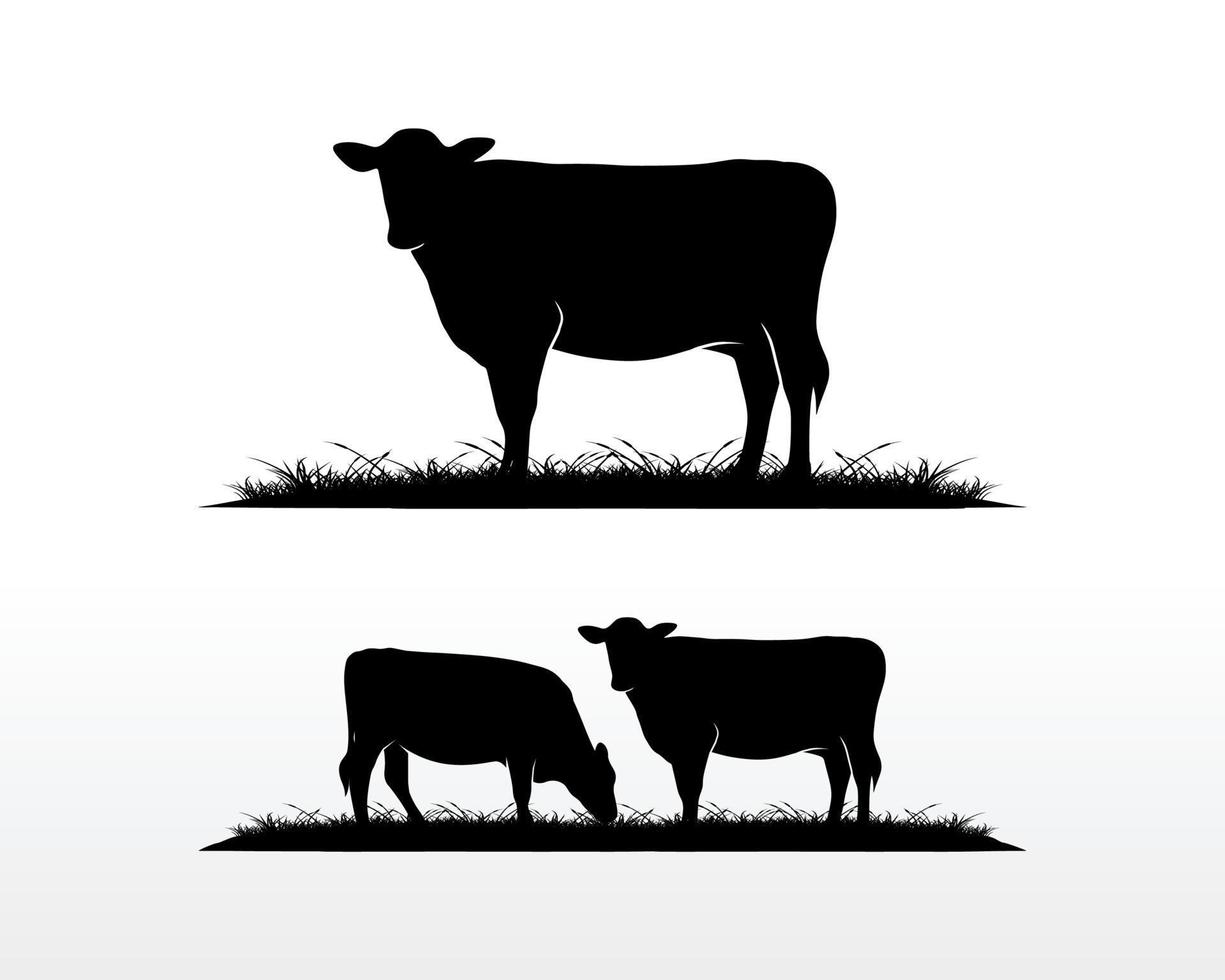 design de logotipo de carne de gado angus. vetor de design de logotipo de carne premium