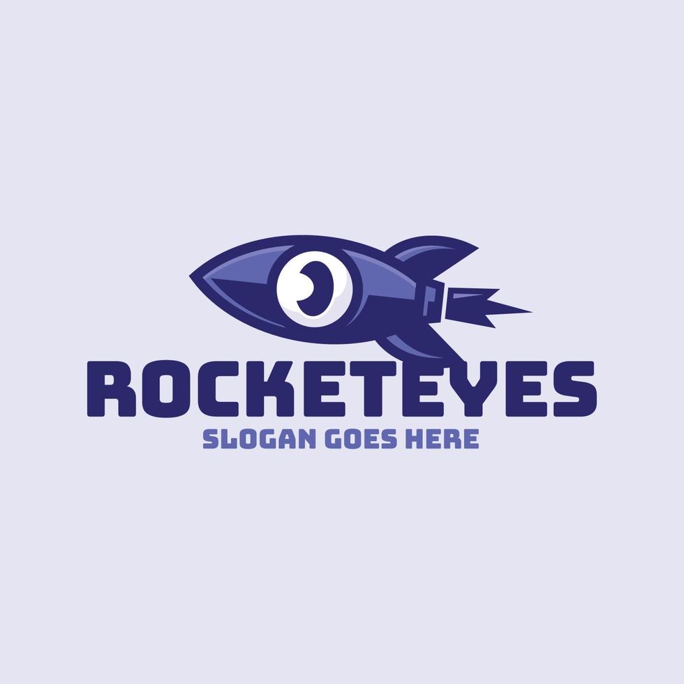 logotipo de ilustrações de olho de foguete vetor