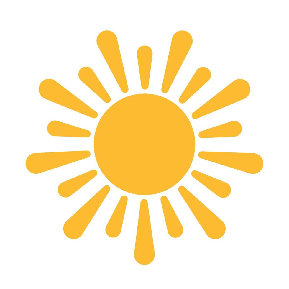 ícone de sol vetor conceito de pôr do sol para design gráfico, logotipo, site, mídia social, aplicativo móvel, ilustração de interface do usuário
