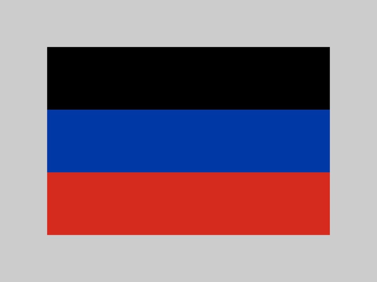 bandeira da república de donetsk, cores oficiais e proporção. ilustração vetorial. vetor