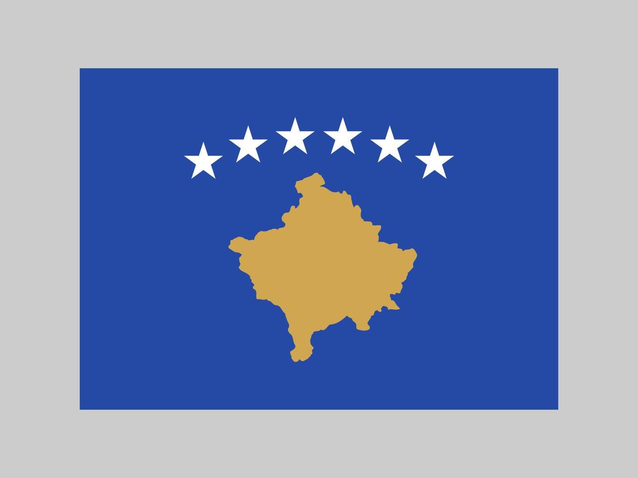 bandeira do Kosovo, cores oficiais e proporção. ilustração vetorial. vetor