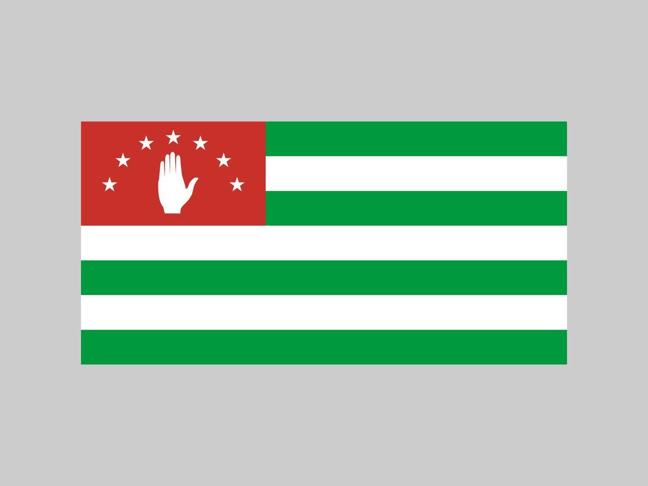 bandeira da república da abkhazia, cores oficiais e proporção. ilustração vetorial. vetor