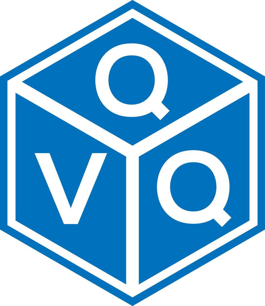 design de logotipo de letra qvq em fundo preto. conceito de logotipo de letra de iniciais criativas qvq. design de letra qvq. vetor